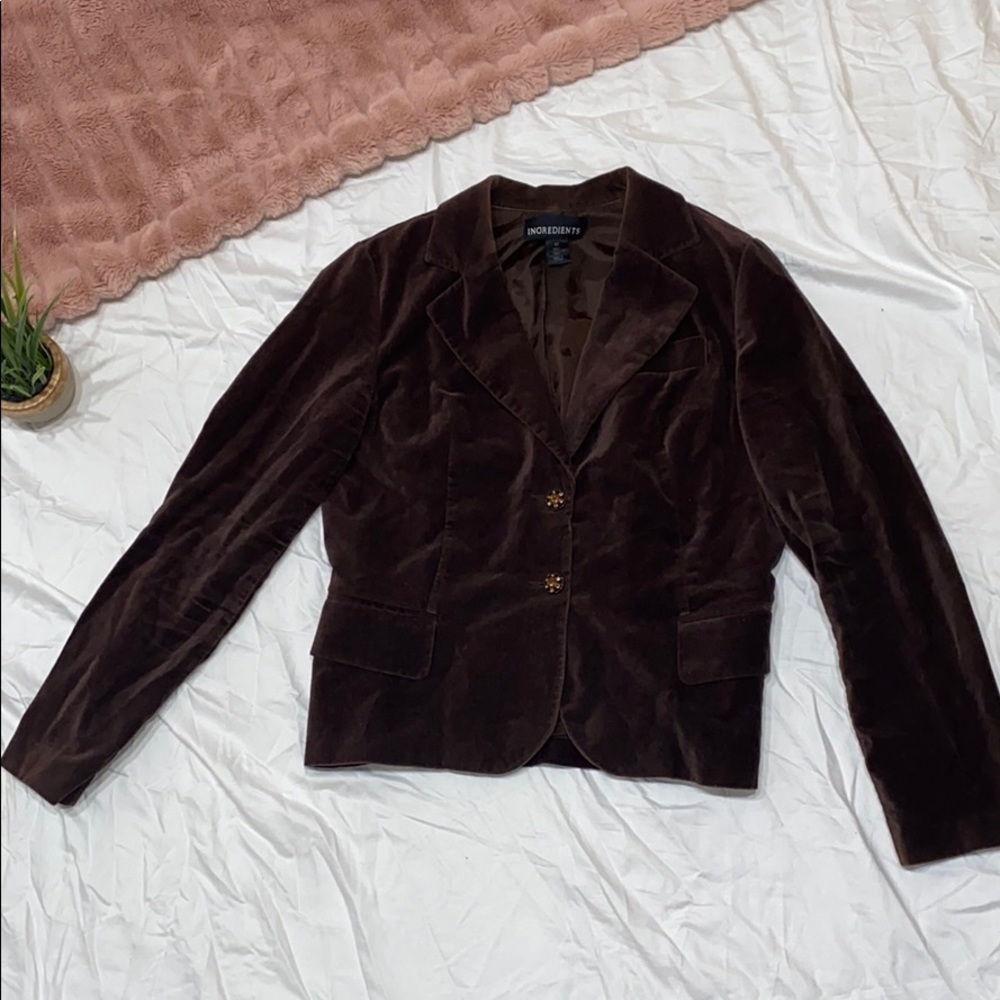 Ingredients Size Medium Brown Polyester Jacket